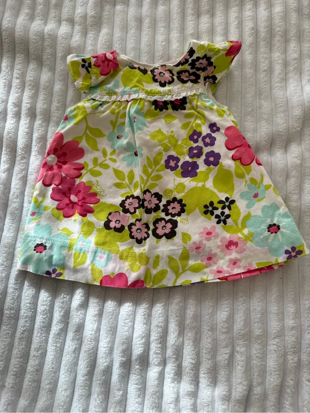 small wonders Floral Sundress with White Cardigan - Multi/White